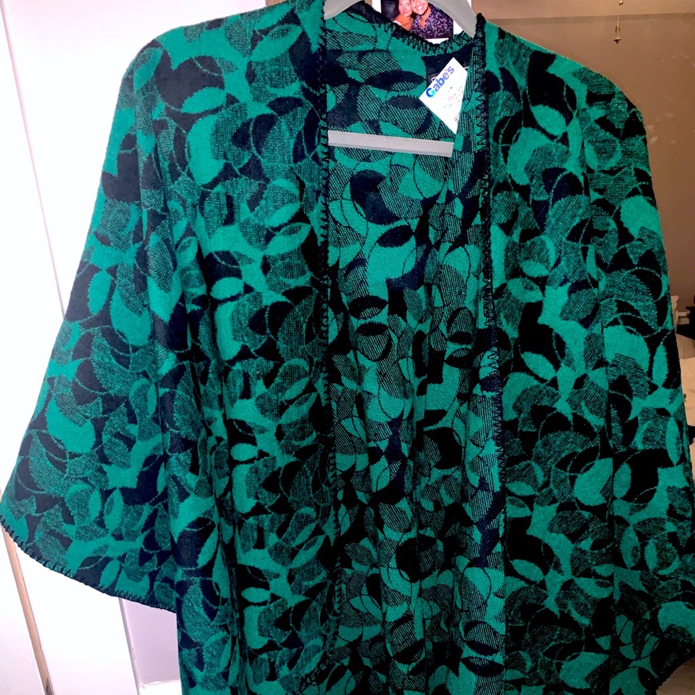 Green Patterned Cardigan